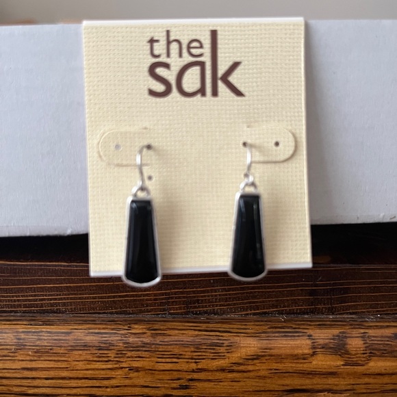 The Sak Black Teardrop Earrings - Picture 1 of 2